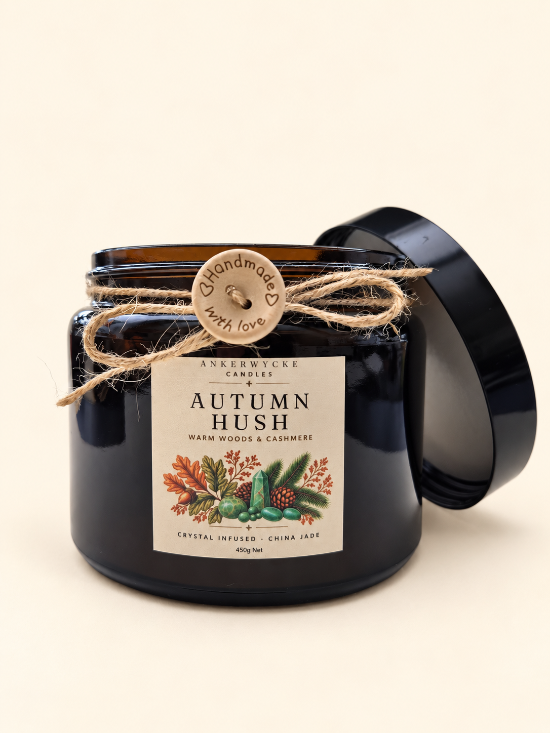 Autumn Hush - Crystal Infused Candle (China Jade)