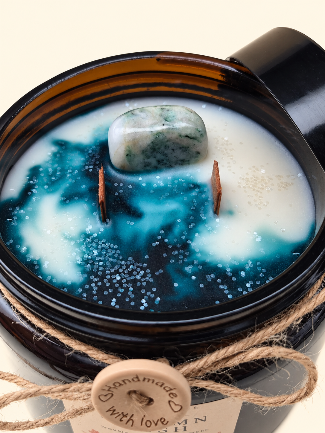 Autumn Hush - Crystal Infused Candle (China Jade)