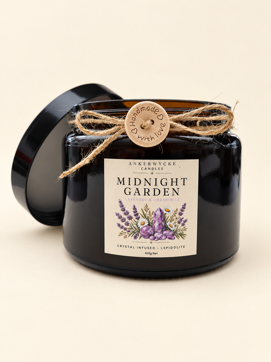 Midnight Garden - Crystal Infused Candle (Lepidolite)