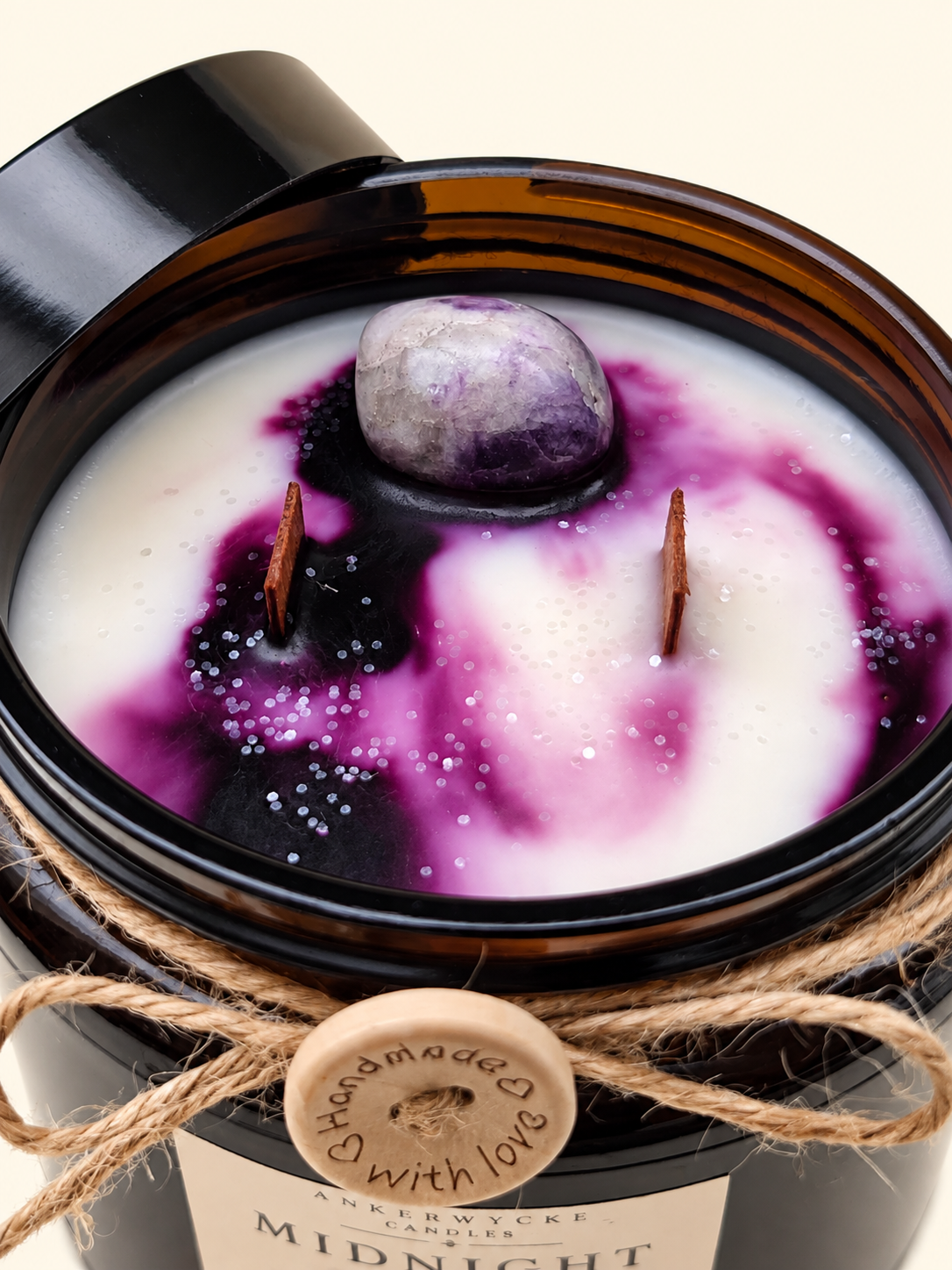 Midnight Garden - Crystal Infused Candle (Lepidolite)